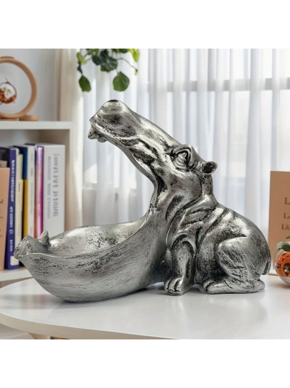 Whimsical Hippo (Hippopotamus) Candy Dish – Fun & Functional Catchall - Picture 3 of 9